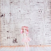 ドール用 英字 背景布（150cm×90cm）