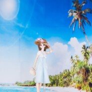ドール用 サマービーチ背景布（120cm×60cm）